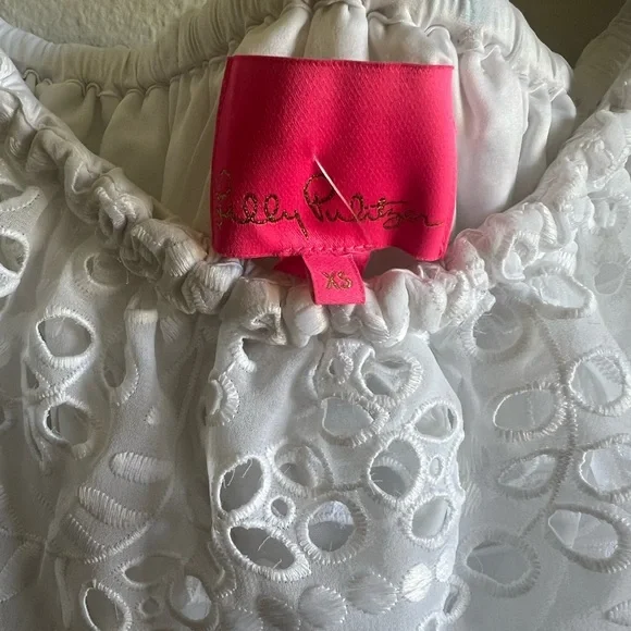 NWT LILY PULITZER EYELET OFF SHOULDER DRESS - Picture 4 of 4